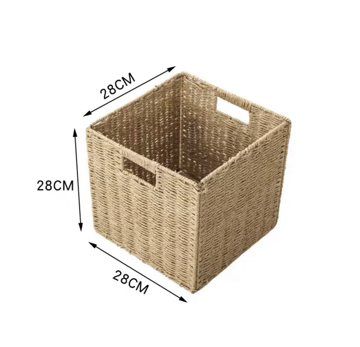 Cesta de almacenamiento de calabaza de agua tejida a mano imitación de vid, cesta de almacenamiento de algas plegable de gabinete de cuadrícula, cesta de almacenamiento