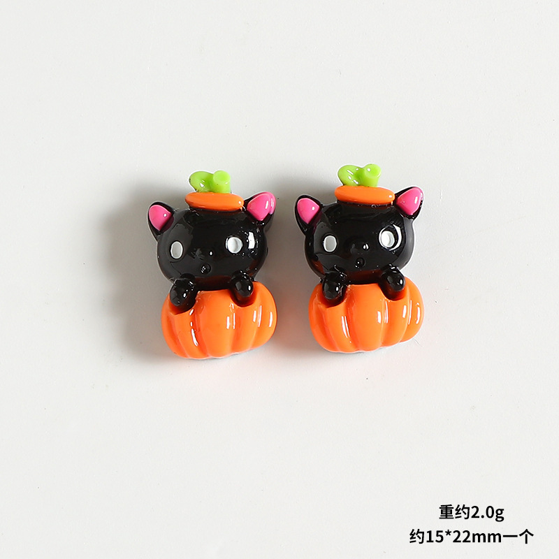 ハロウィンカボチャ魔女帽子ゴースト城樹脂アクセサリー手作り diy 素材ヘアアクセサリー携帯電話ケースパッチ|undefined