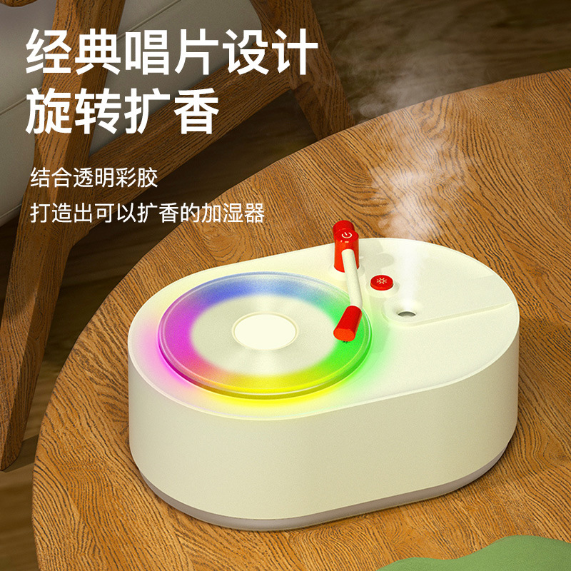 Cross-border private model creative record aroma diffuser fog humidifier home mute living room bedroom desktop atmosphere light