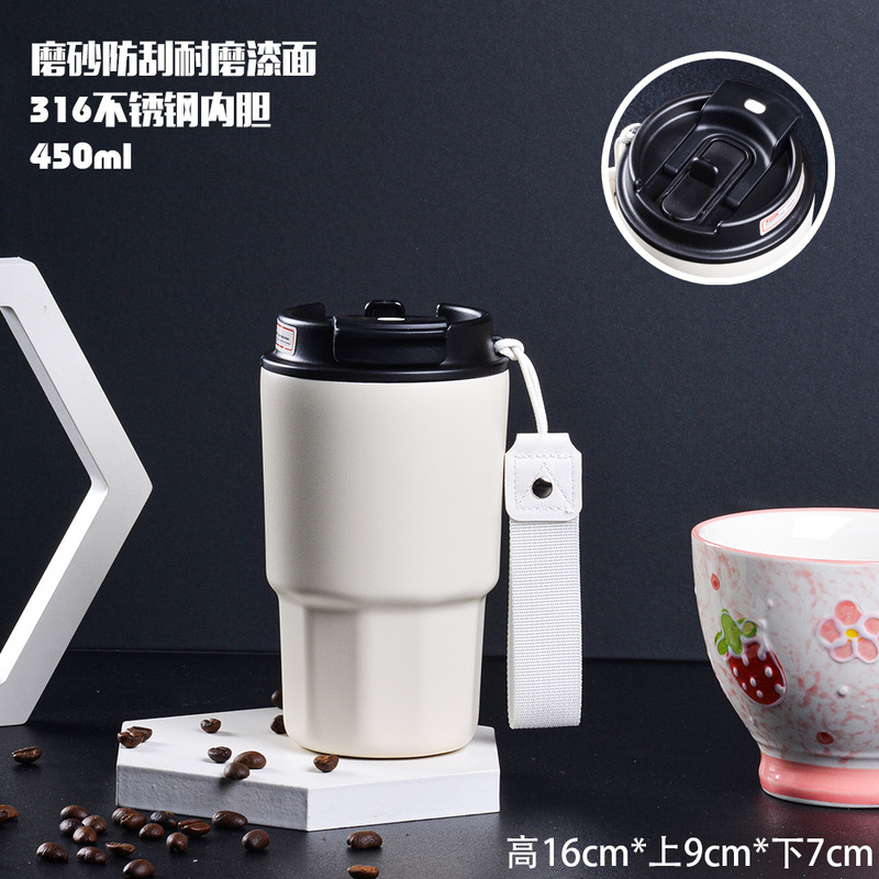 スターダッドの見栄えの良いコーヒーカップステンレス鋼 316 ミニダブルドリンク魔法瓶カップポータブル男性と女性のストローカップ|undefined