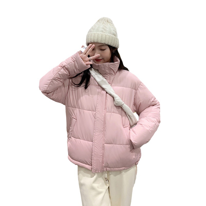 Katoenen jack dames korte 2023 winter nieuwe stijl kleine staande kraag donsjack verdikte katoenen damesjack_voghion.com