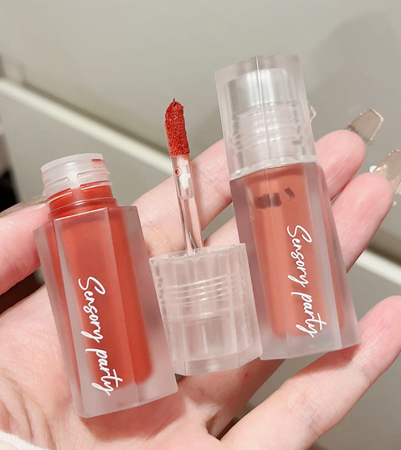 Sensory Party Matte velvet lip gloss, matte and white lip paste, not easy to stick, affordable for students, cross-border from Southeast Asia undefined