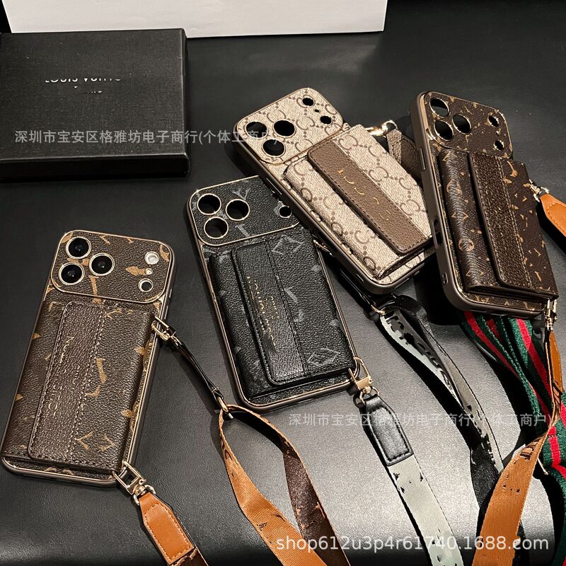 Lanyard Crossbody Card Holder Suitable for Apple 17 Pro Max Phone Case, High-End Luxury Cross-Border Phone Cover Lanyard Crossbody Card Holder Suitable for Apple 17 Pro Max Phone Case, High-End Luxury Cross-Border Phone Cover