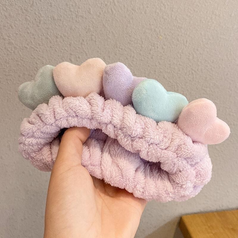新しいかわいいクマのヘアバンド洗顔漫画ヘアバンドクリエイティブ弓動物ヘアリングフランネルヘアバンド卸売|undefined