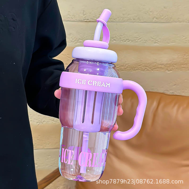 インターネットセレブベリーカップ大容量高価値ハンドルカップ夏アイスバーカッププラスチックストローカップ2025新モデル|undefined