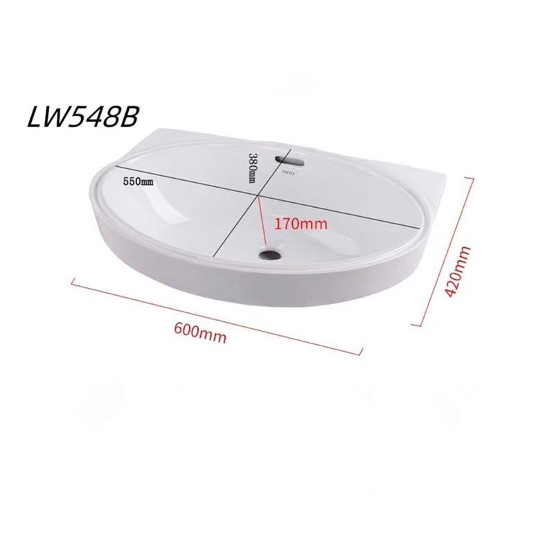TO lavabo LW596RB / 1535B / 1536B lavabo cuadrado de cerámica inteligente incrustado lavabo de manos
