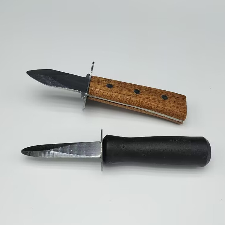 木柄牡蛎刀厨房刀具蚝刀 厨用不锈钢胶柄开蚝刀 撬生蚝工具生蚝刀