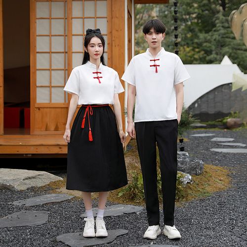 Choral poetry recitation competition uniforms for students, sports meet performance costumes, junior high and high school graduation class outfits, long dress sets