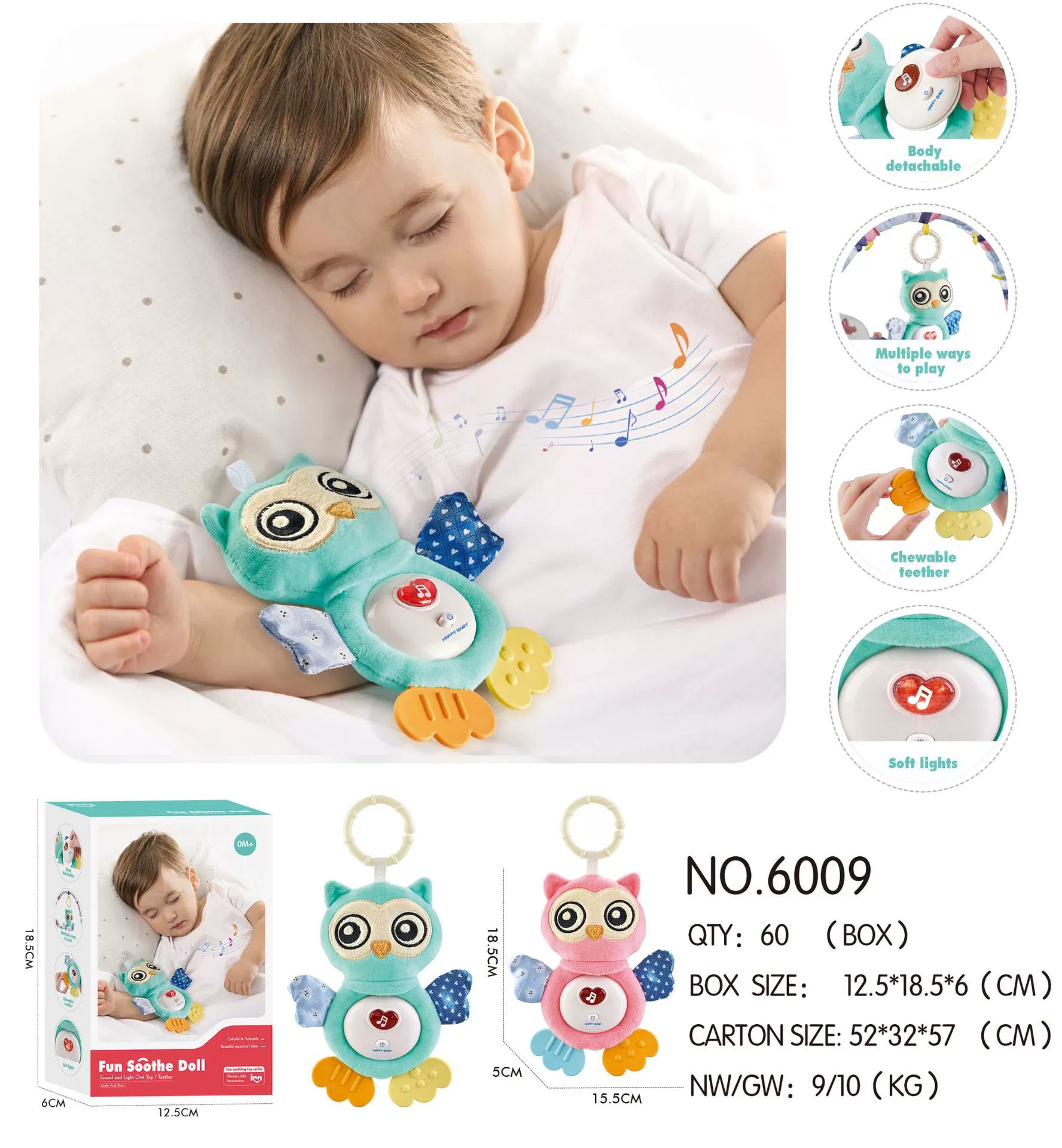 (Cross-border trading), appeases lightweight music doll, plush toy, Amazon, kitten, owl