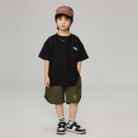 儿童短袖t恤男童夏季衣服新款宽松纯棉打底衫青少年潮牌上衣童装