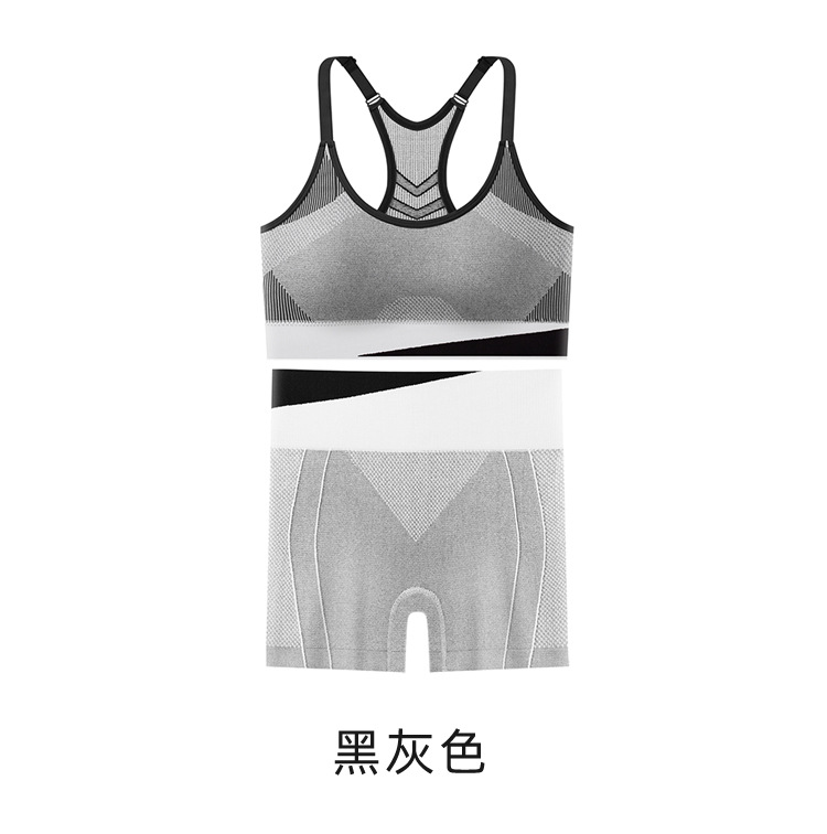 Nuevo bra elástico de alto impacto de color sexy reuniendo la espalda hermosa no correr taza antichoque chaleco deportivo de yoga conjunto de pantalones