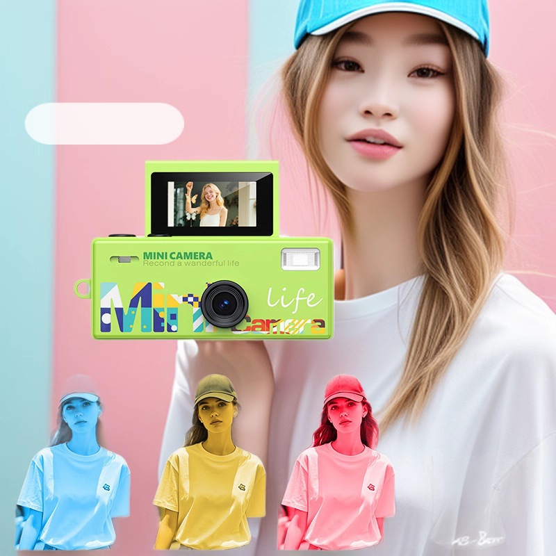 Pantalla flip transfronteriza mini cámara de pulgar fiesta estudiantil pequeña cámara deportiva de bolsillo para niños fotos y videos
