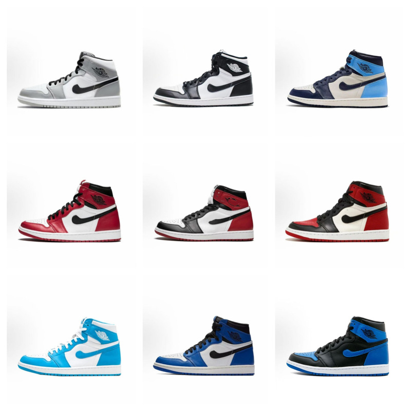 Putian Cross-Border Exclusive Aj1 Mid-High Top Basketball Shoes in Ash Mocha Black and Red Toe Unisex Sports Shoes Putian Cross-Border Exclusive Aj1 Mid-High Top Basketball Shoes in Ash Mocha Black and Red Toe Unisex Sports Shoes