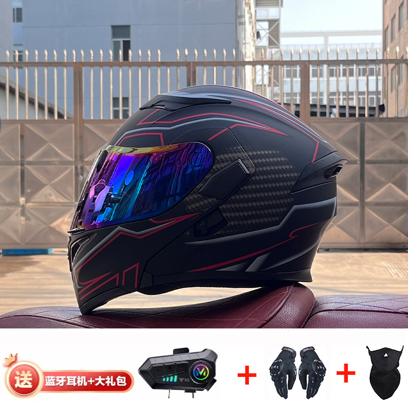JIEKAI casco de motocicleta casco completo de motocicleta para hombres y mujeres Bluetooth casco de exposición casco de coche eléctrico 3C certificación