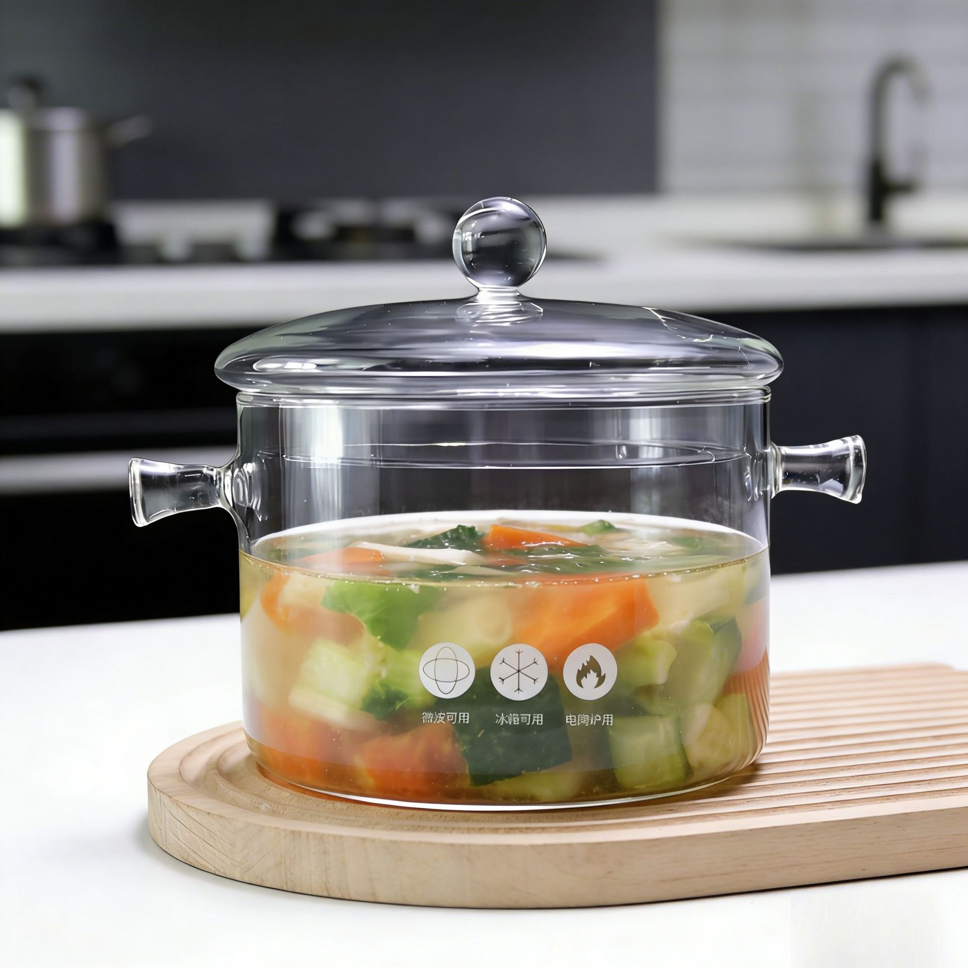 양쪽 귀 직경 15cm-1500ml, 단열 패드, 냄비 브러시 및 버블 포장 포함