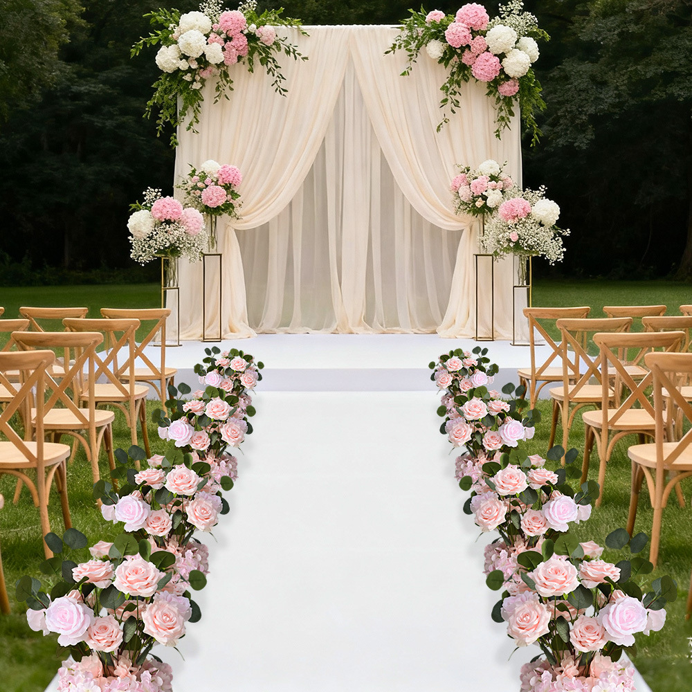 Pasarela de bodas decoración floral estilo nórdico 2025 Amazonas nueva decoración transfronteriza