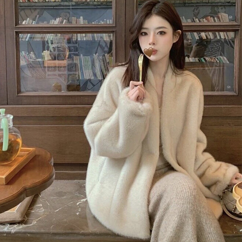 New In-Stock Easy Fur Coat Gradient Fur Needle Eco-Friendly Mink Fur Coat Wholesale