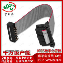 厂家加工定制IDC2.54连接线灰排线扁平灰排线FC连接线IDC连接器