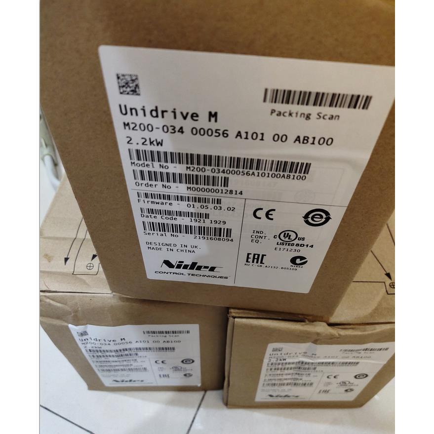 艾默生尼得科CT变频驱动器M200-01200042A10100AB100全新原装