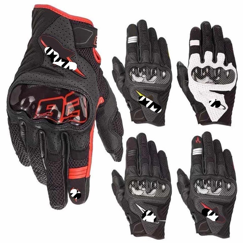 Outdoor Motorcycle Riding Tactical Four-Season Breathable Carbon Fiber Leather Off-Road Imitation Racing Retro Gloves