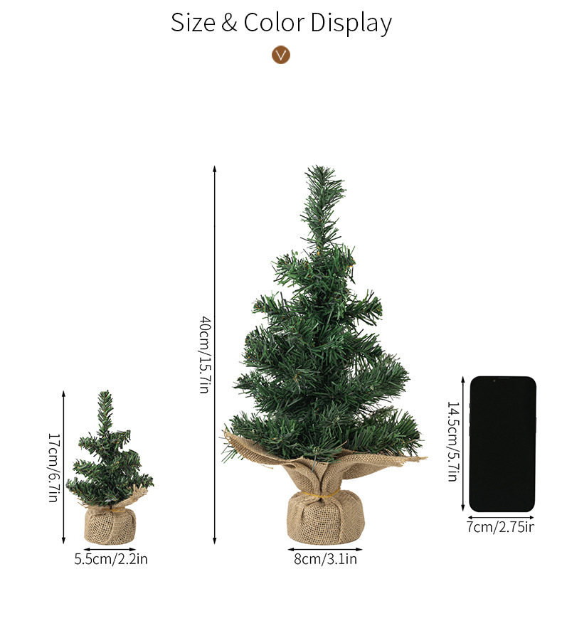 圣诞桌面麻布底座小树_03