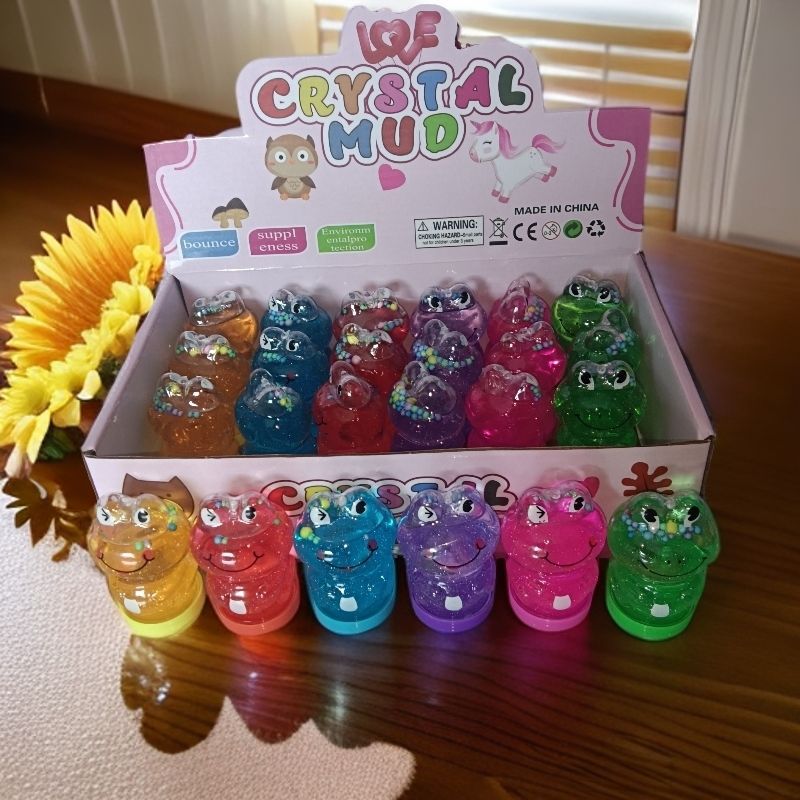 Nuevos juegos en línea para niños seguros no tóxicos 24 barro de cristal barro colorido slime descomprimido colorido burbujeante hecha a mano