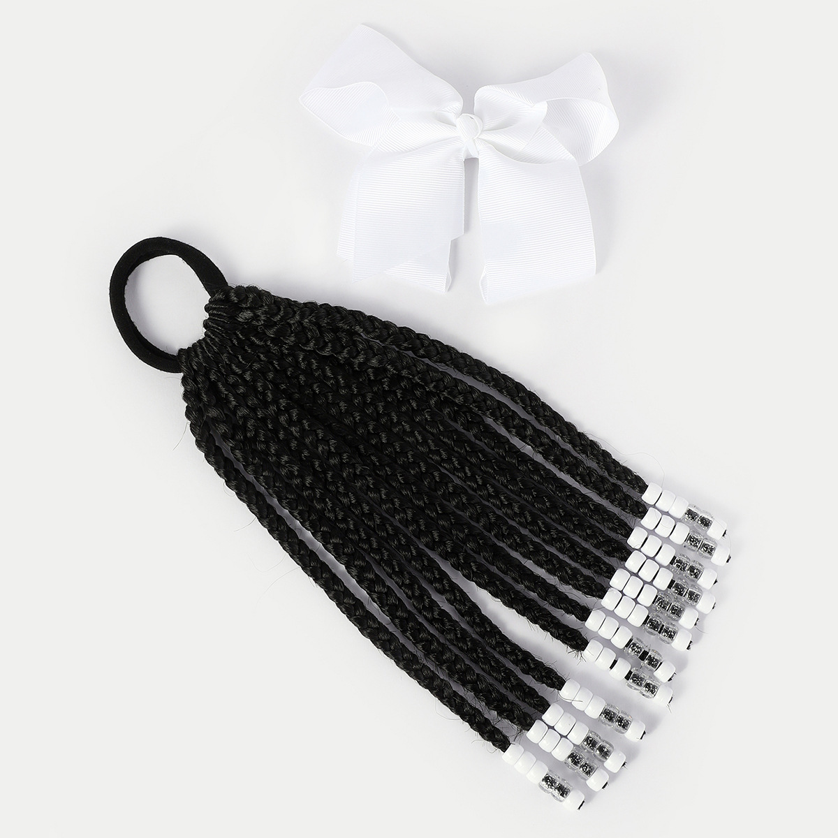 Cauda de caballo para niños africanos amazonas africanos accesorios de arco cauda de caballo pelucas negras al por mayor