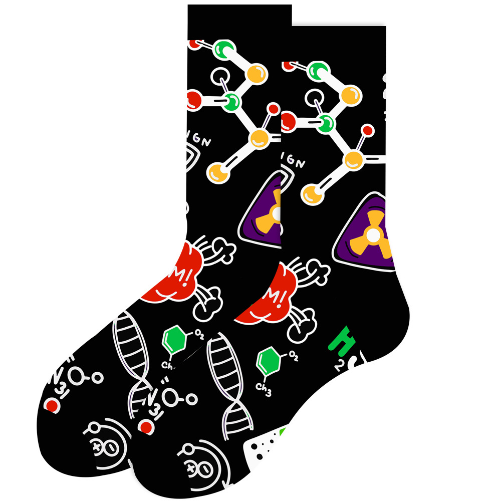 Socks Lingerie Type Unisex Modern Style Classic Style Printing Color Block Cotton Crew Socks 20 Pairs Per Pack