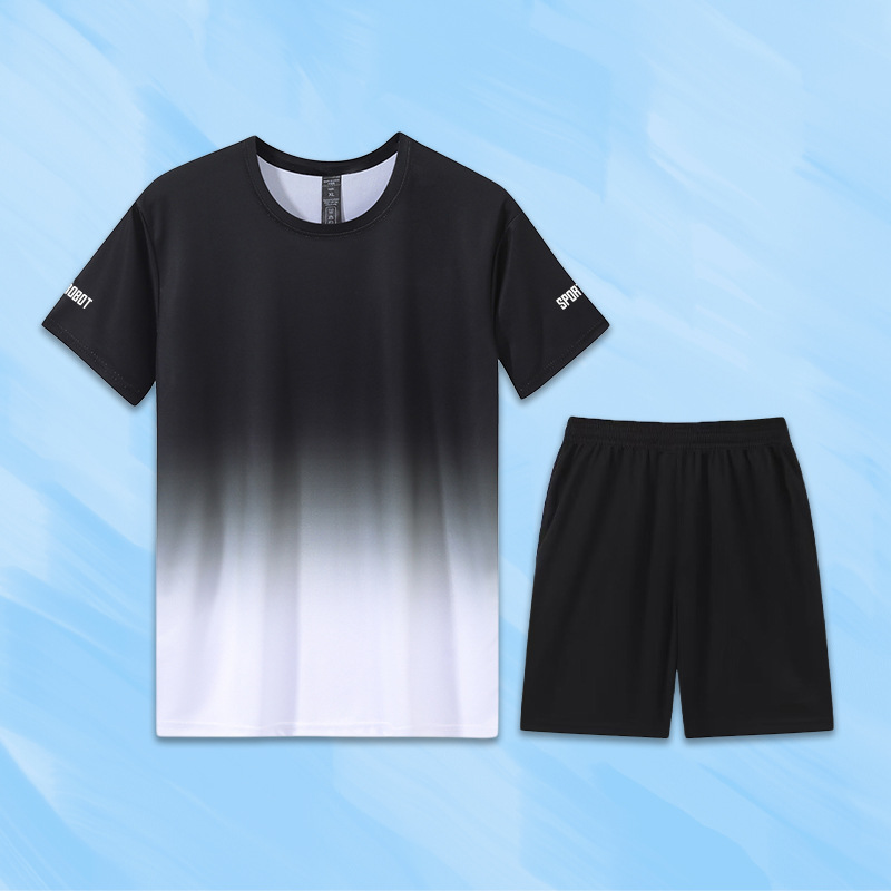 Ropa para correr, equipo, traje deportivo, ropa de fitness para hombres y mujeres, camiseta de secado rápido de seda de hielo, entrenamiento de ciclismo, ropa para correr por la mañana, primavera y verano