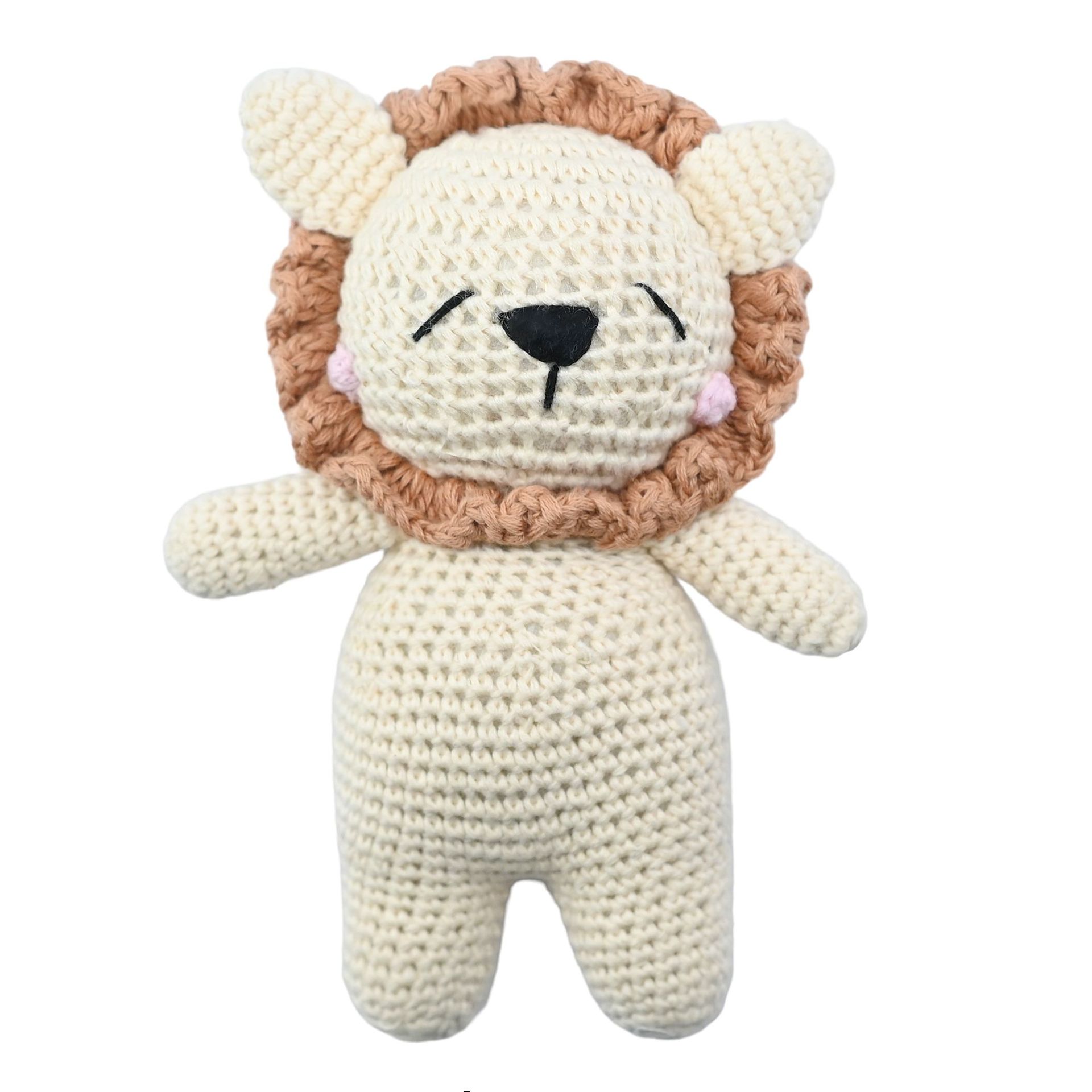 Nuevo estilo creativo tejido a mano ganchillo campana peluche muñeca caja de regalo animal de punto muñeca de bricolaje para niños