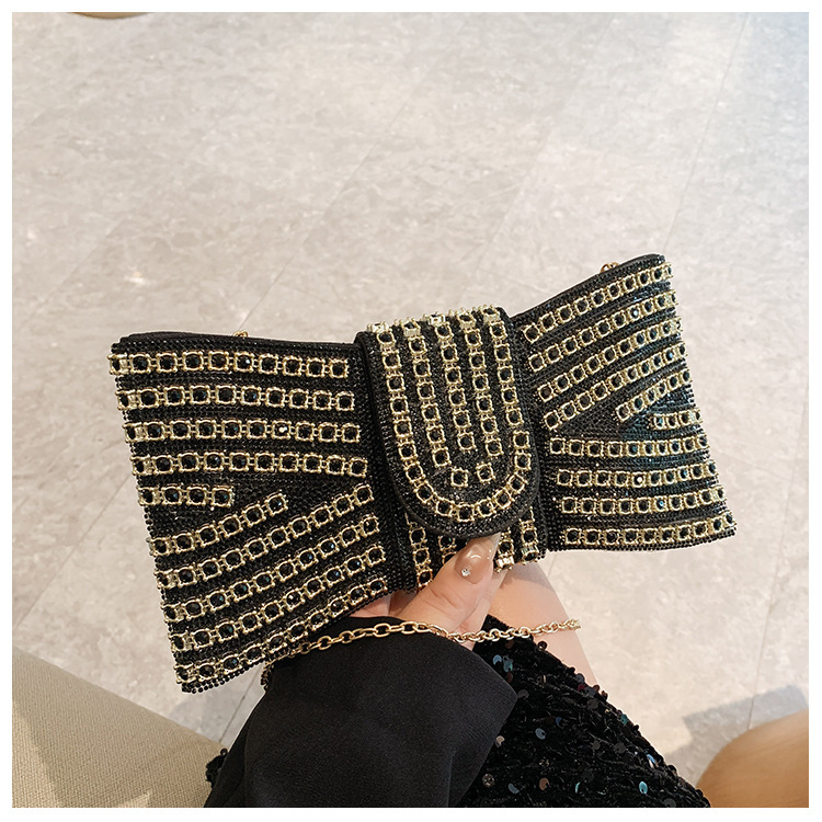 Transfronterizos Europa y América damas diamantes de diamante bolsas de cena nicho de diseño de bolsas de mano de banquete arco vestido de cena