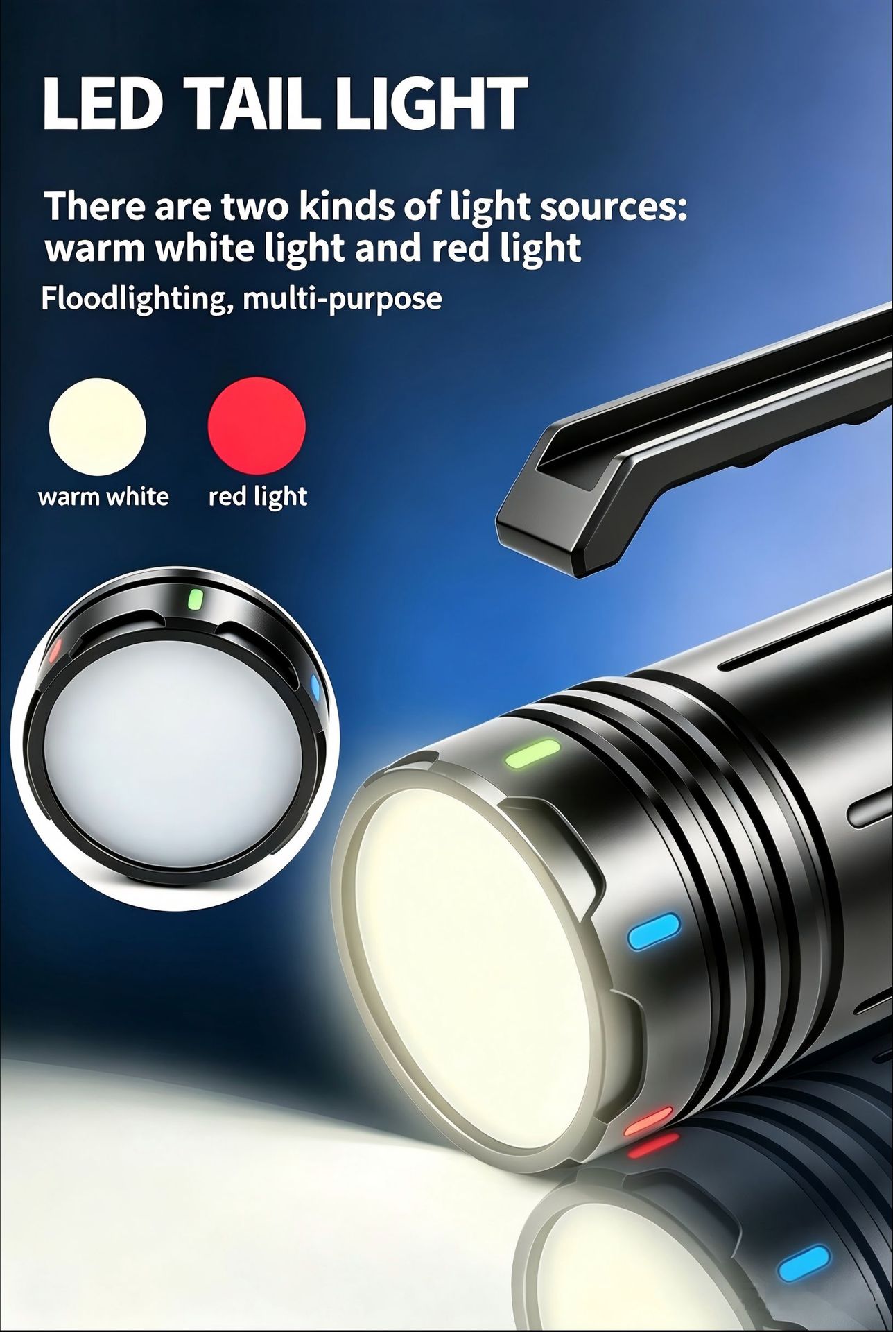 Cross-border outdoor flashlight, multi-functional, long-lasting, high-intensity, long-range, with tools, rechargeable, high-power, portable lamp