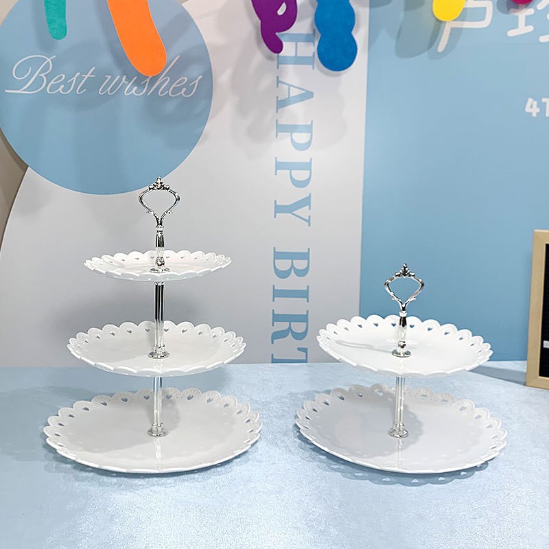Tabla de descanso de té bandeja de pastel de aniversario decoración tabla de postres estante de exhibición de té de la tarde estante de dulces platos de recepción