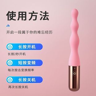 Dropshipping Female Anal Plug, Backcourt Massager, Electric Extra-Long Bead Vibrator, Female Chrysanthemum Vibrator, Fun