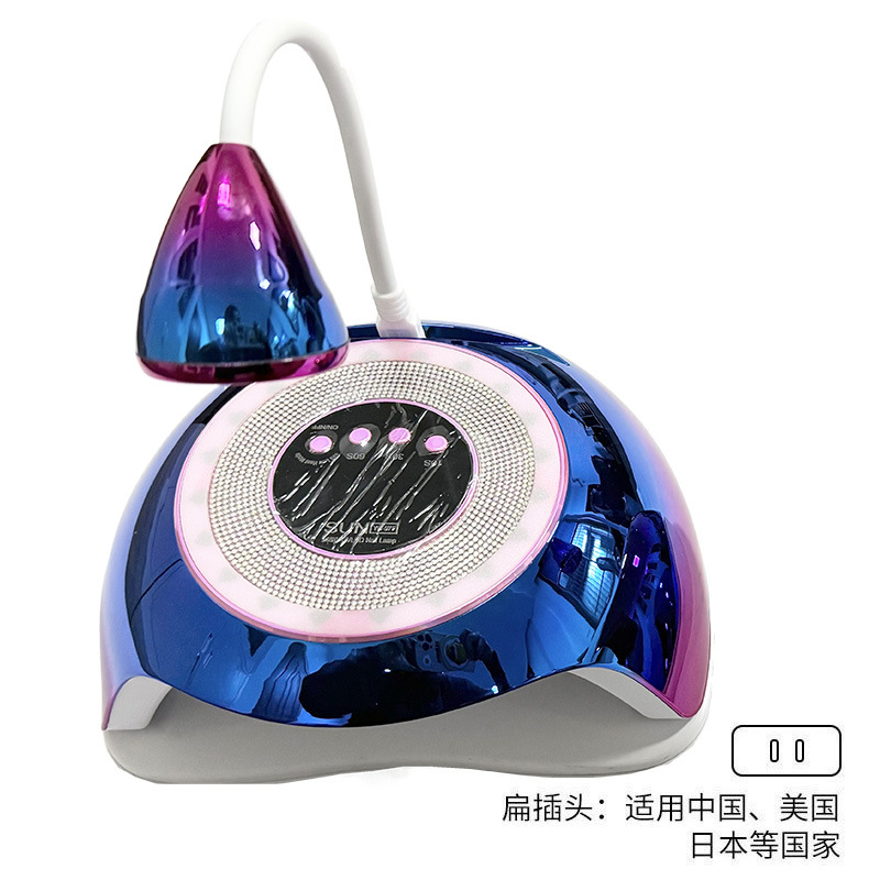 Lámpara de manicura de almacenamiento 268W de alta potencia UV + LED doble fuente de luz pegamento de manicura luz fototerapia inteligente transfronteriza
