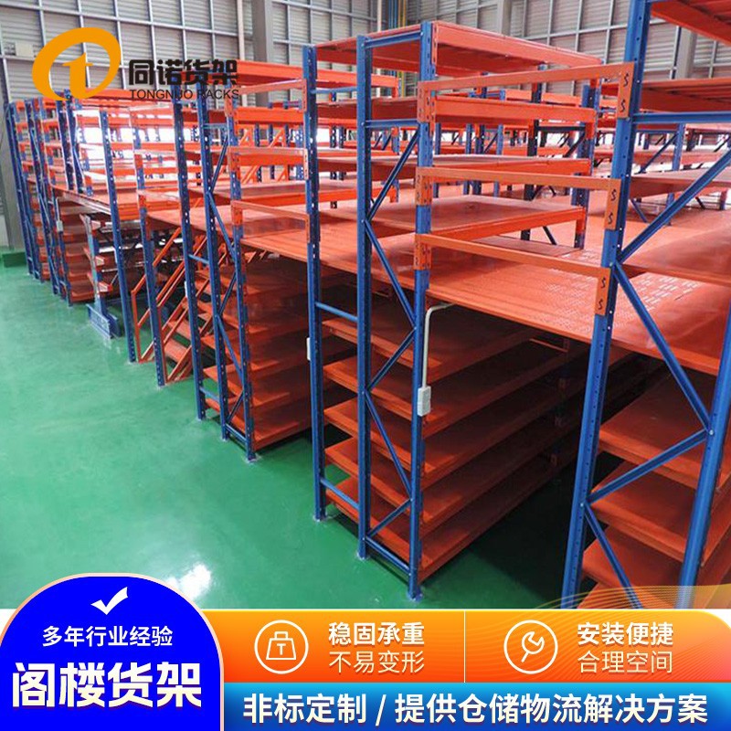 阁楼式仓库库房2层3层组合式仓储货架子美观4S店库房用汽配件货架