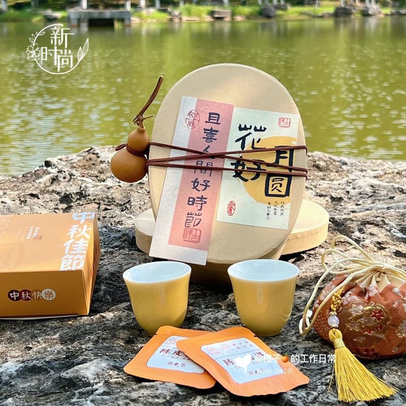 中秋原色牛皮纸盒鲜花花束插花盒中秋花艺水果盒空盒简约花店包装|undefined