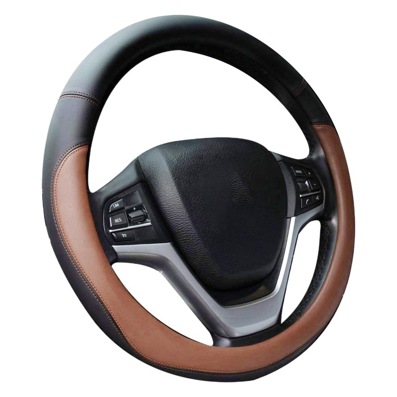 Car steering wheel cover Microfiber leather steering wheel cover universal handle cover cross-border version