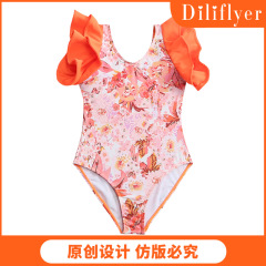 2024 New European and American Customized Big Flash Girls One-piece Swimsuit Hot Spring Swimsuit Suit Manufacturer Wholesale
