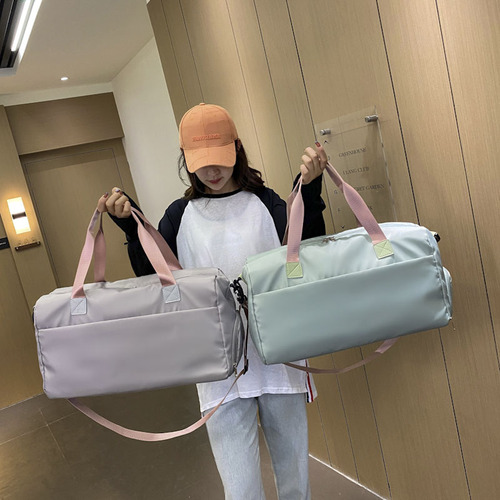 Fitness bag, dry and wet separation shoe position training yoga bag, women's large-capacity portable luggage bag, leisure sports travel bag