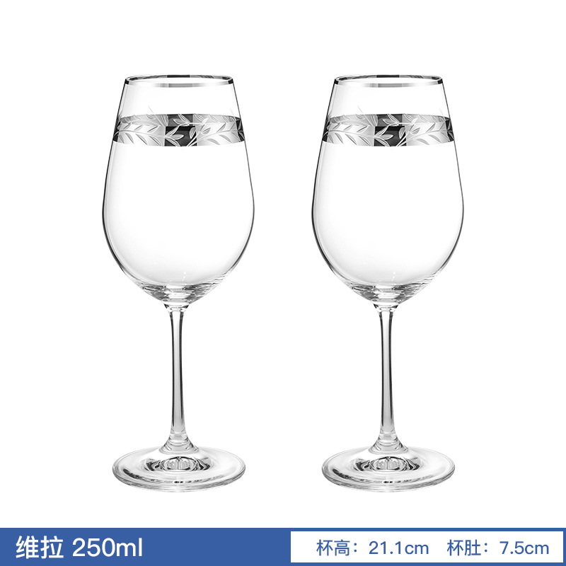 Lexus importación checa de cristal sin plomo tazas de vino personalizadas de lujo ligero tazas de vino al por mayor tazas de vino