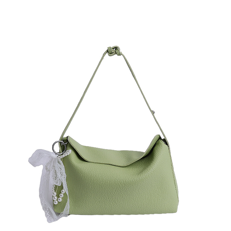 Bolsa de hombro portátil de gran capacidad para mujeres 2026 sensación cotidiana de lichi estampado bolso de almohada coreano bolso de brazo