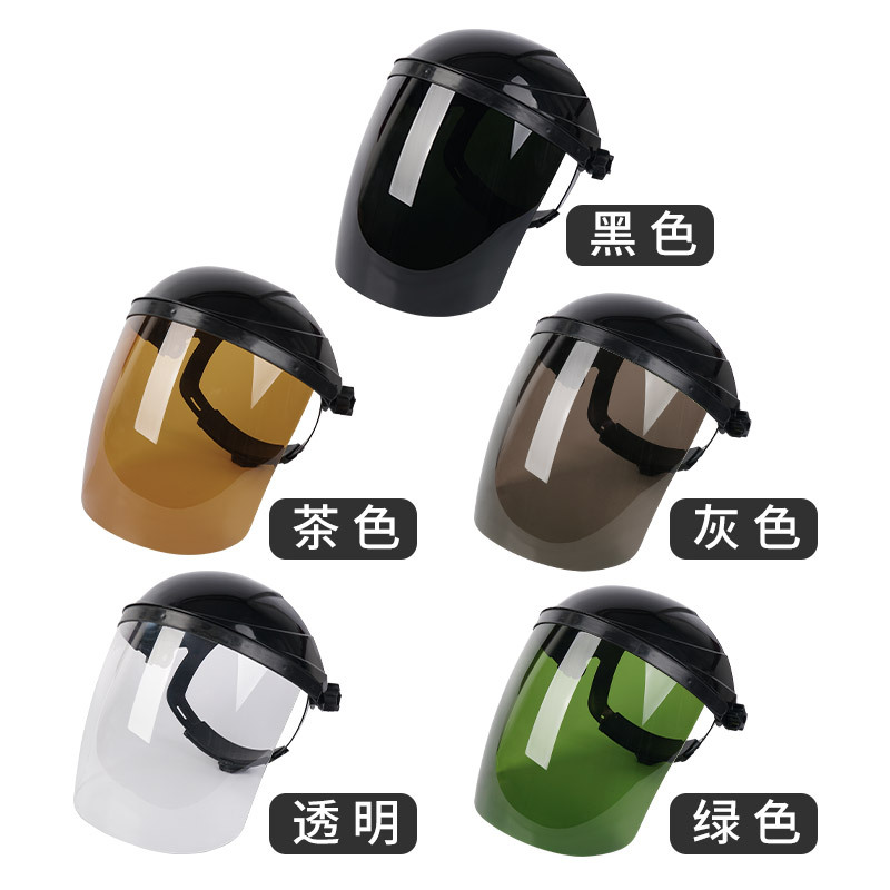 Lightweight Protective Face Shield, Head-Mounted Welding Protective Shield, High-Strength Breathable Welding Protective Face Shield, Foldable and Adjustable
