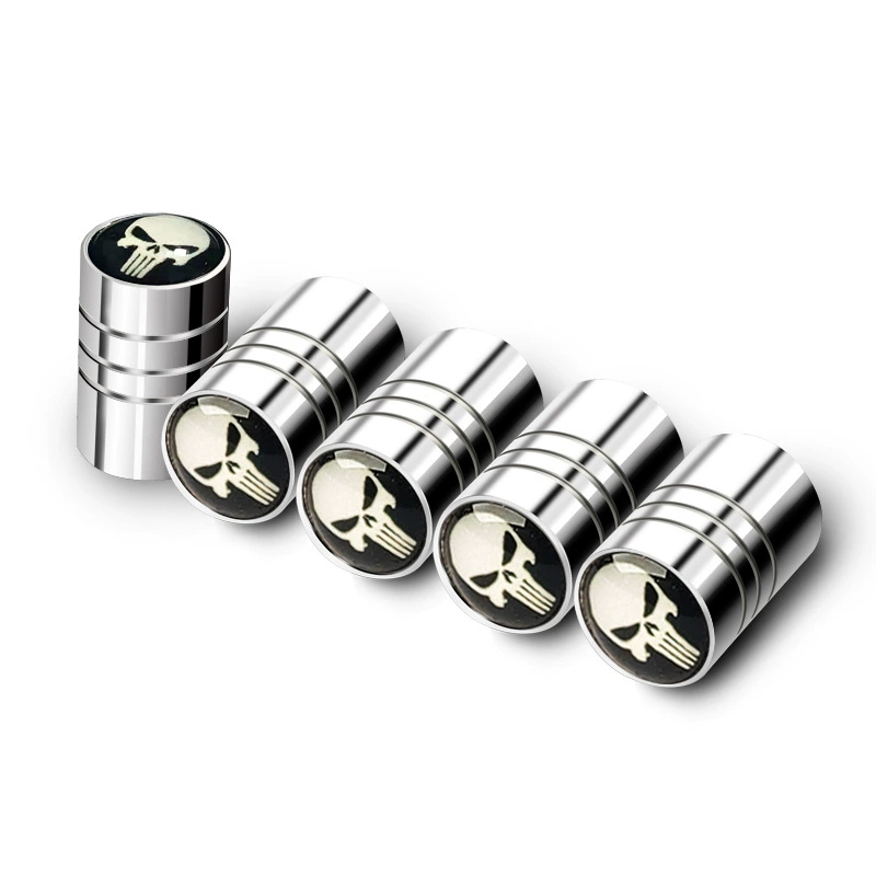 Трансграничная Классическая крышка клапана автомобиля с прорезывателем зубов Универсальная крышка клапана шины с логотипом с рисунком черепа