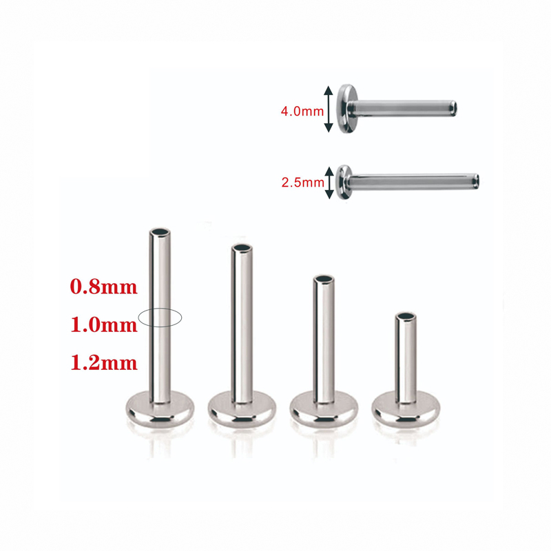 G23 Titanium Alloy M9 Threaded Rod 1.2/1.014/16G Bone Internal Thread Lip F136 Ear Stud Base_voghion.com