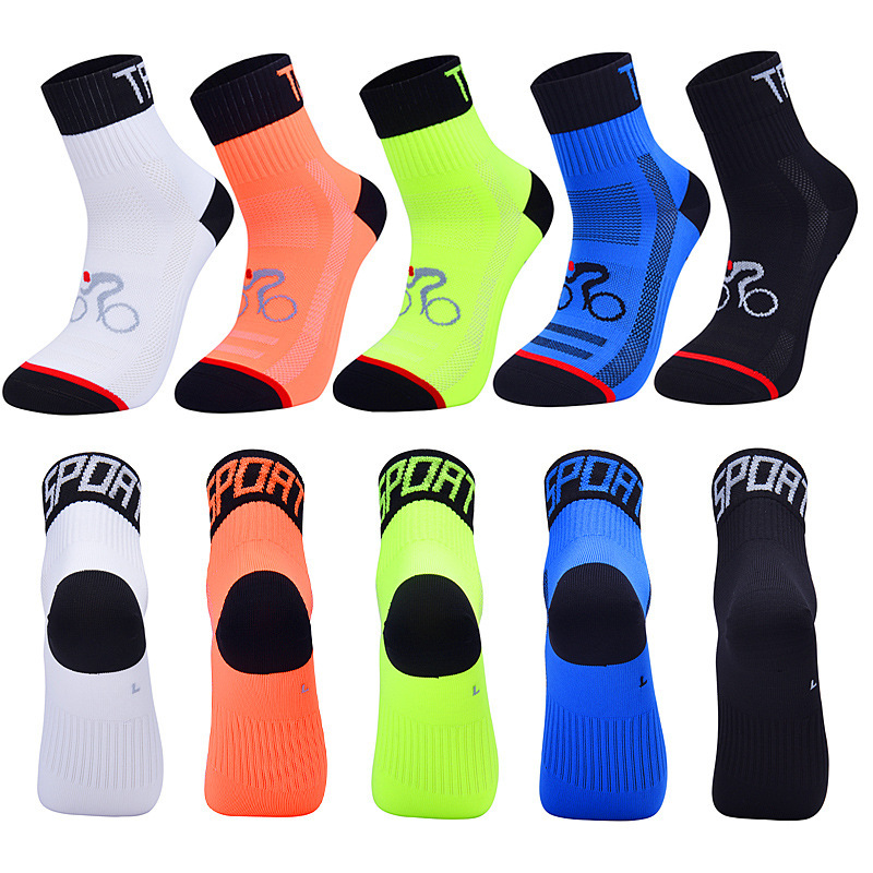 [Manufacturer Wholesale] Professional Mid-Calf Cycling Socks, Breathable and Quick-Drying, Suitable for Mountain Biking and Summer Fitness Workouts
