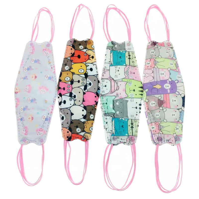 印花kf94卡通成人鱼型口罩猫咪小狗图案星之卡比星黛露四层口罩