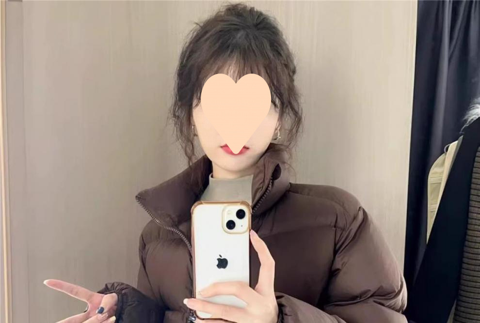 Korte dames donsjas met hoge taille in europese stijl gewatteerd_voghion.com