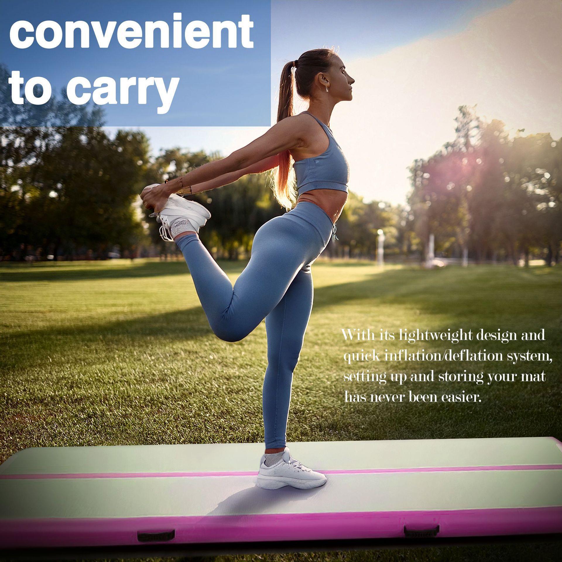 ✅ Inflatable Gymnastics Mat, Yoga, Taekwondo, Fitness Training, Backflip Protection Gear, Sports Equipment, Stretchable Air Mat