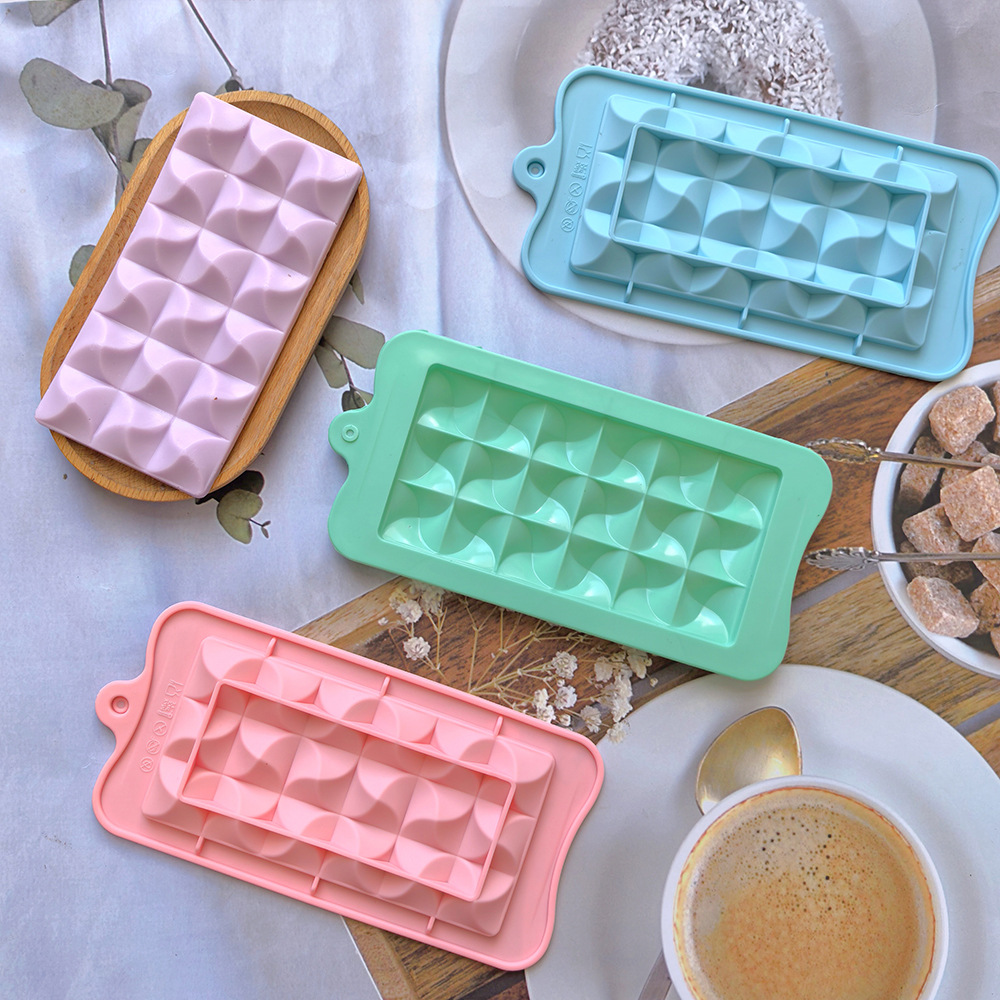 124 molde de silicona chocolate agudo pastel helado pudín molde de postre jabón utensilios de cocción